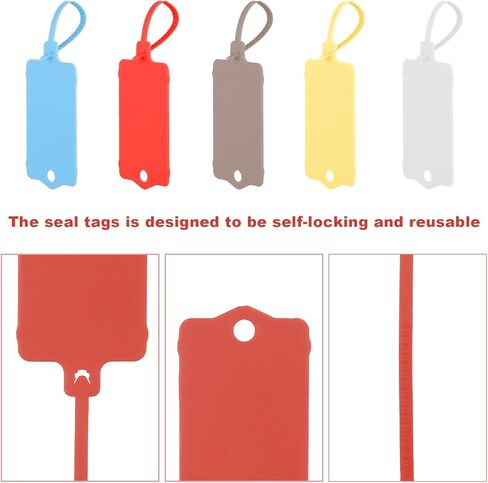 50 PCS Plastic Tags, Waterproof Reusable Labeling Tags for Luggage, Keys, Bags, Inventory & Shipping, Colorful Writable PP Marker Tag with Self-Locking Straps, 15.2x6.5cm in Saudi Arabia