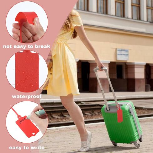 50 PCS Plastic Tags, Waterproof Reusable Labeling Tags for Luggage, Keys, Bags, Inventory & Shipping, Colorful Writable PP Marker Tag with Self-Locking Straps, 15.2x6.5cm in Saudi Arabia