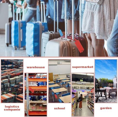 50 PCS Plastic Tags, Waterproof Reusable Labeling Tags for Luggage, Keys, Bags, Inventory & Shipping, Colorful Writable PP Marker Tag with Self-Locking Straps, 15.2x6.5cm in Saudi Arabia