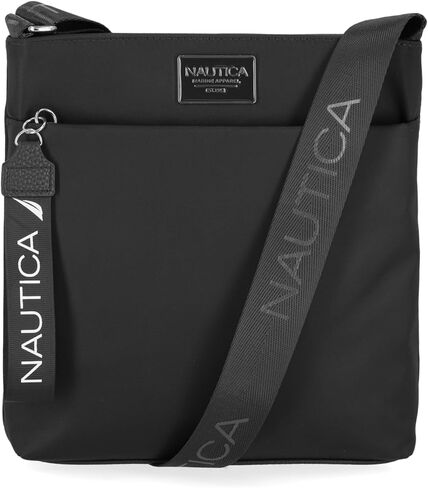 حقيبة Nautica Diver Crossbody من المينا السوداء ومحفظة Seaside رفيعة بخطوط متعددة in Saudi Arabia