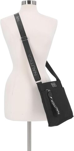 حقيبة Nautica Diver Crossbody من المينا السوداء ومحفظة Seaside رفيعة بخطوط متعددة in Saudi Arabia