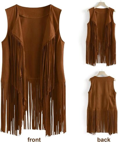 زي راعية البقر للأطفال للفتيات - مجموعة ملابس سترة غربية مهدبة مكونة من 4 قطع، مثالية لحفلات الهالوين، للأعمار من 5 إلى 12 عامًا in Kuwait