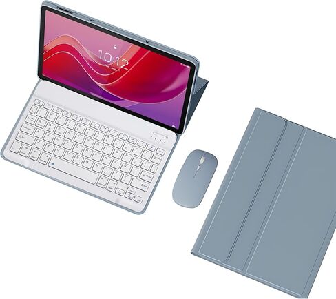 حافظة لوحة مفاتيح لجهاز Lenovo Tab M11 مقاس 11 بوصة (TB330FU/TB330XU)، تصميم إسباني، غطاء حامل نحيف من البولي يوريثان مع لوحة مفاتيح لاسلكية قابلة للفصل مغناطيسيًا، ماوس كمبيوتر لوحي، وردي in Kuwait
