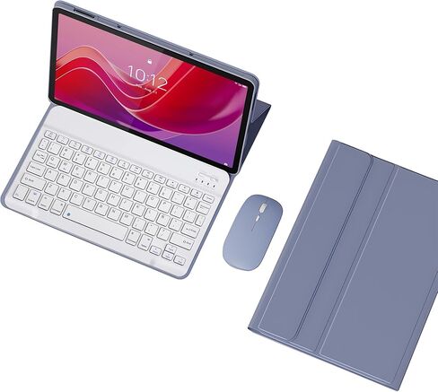 حافظة لوحة مفاتيح لجهاز Lenovo Tab M11 مقاس 11 بوصة (TB330FU/TB330XU)، تصميم إسباني، غطاء حامل نحيف من البولي يوريثان مع لوحة مفاتيح لاسلكية قابلة للفصل مغناطيسيًا، ماوس كمبيوتر لوحي، وردي in Kuwait
