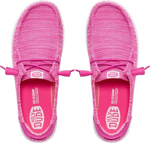 HEYDUDE Wendy Stretch Sox Fuchsia Pink Size 8, Women’s Shoes, Slip-on Loafers, Comfortable & Light-Weight in Saudi Arabia