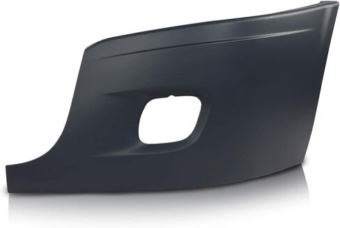 PIT66 Bumper End Reinforcement With Fog Hole Right Side Compatible with 2008-2016 Freightliner Cascadia Black in Saudi Arabia