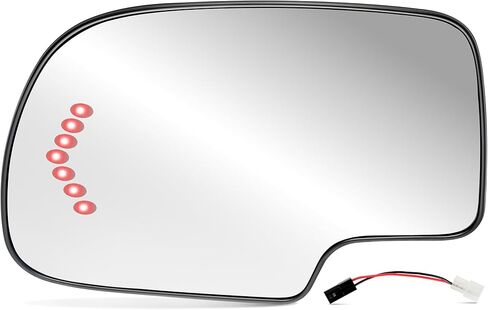 استبدال زجاج المرآة الجانبية للسائق BJSIA Fis 2003-2007 Chevy Silverado، Avalanche، Suburban، Tahoe، GMC Sierra، Yukon، Cadillac Escalade، مرآة رؤية جانبية خارجية مع إشارة الانعطاف in Kuwait