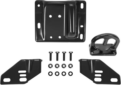 HECASA Front Bumper Bracket Compatible with 2003-2018 Dodge Ram 1500 2500 3500 Replacement for 68196253AB CH1066140 Tow Hook Bracket Steel Powder Coated Black in Saudi Arabia