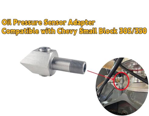 DEWHEL Oil Pressure Sensor Thread Adapter Stainless Steel 1/8-27 NPT Port Plugs Compatible with Chevy/GM Small Block Engines 305/350 in Saudi Arabia