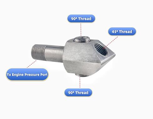 DEWHEL Oil Pressure Sensor Thread Adapter Stainless Steel 1/8-27 NPT Port Plugs Compatible with Chevy/GM Small Block Engines 305/350 in Saudi Arabia