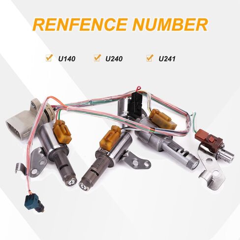 U140 U240 U241 مجموعة الملف اللولبي ناقل الحركة، مع الملف اللولبي والحزام، مجموعة صمامات متوافقة مع Toyota Camry 2000-2014، RAV4 2000-2014، Highlander 2001-2007 in Kuwait