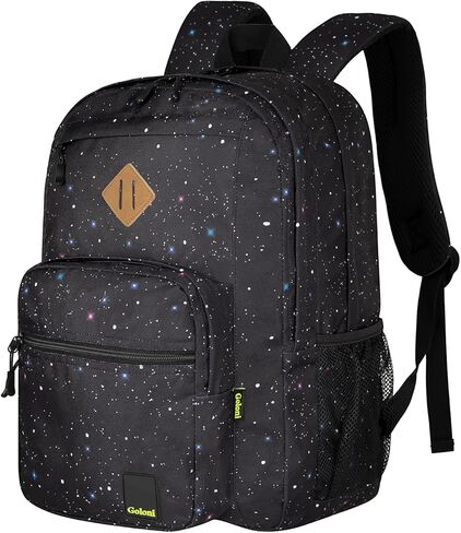حقيبة ظهر Goloni سوداء سعة 36 لترًا للرجال والنساء، حقيبة ظهر كلاسيكية، حقيبة ظهر مدرسية جامعية مقاومة للماء للكمبيوتر المحمول مقاس 15.6 بوصة، حقيبة كتب كاجوال خفيفة الوزن مع مقصورتين رئيسيتين in Kuwait