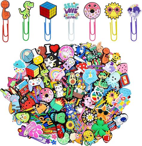 30 قطعة من الإشارات المرجعية المختلفة والعشوائية، مجموعة متنوعة من مشابك الورق اللطيفة والملونة بكميات كبيرة من الإشارات المرجعية لحوافز الطلاب ومكافآت الفصول الدراسية وهدايا القراءة وهدايا الحفلات والعطلات in Kuwait