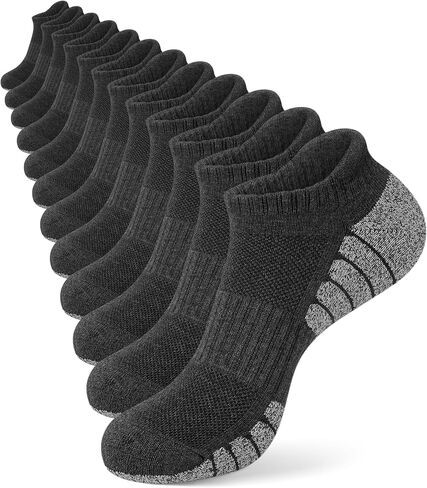 جوارب رياضية للجري للرجال من الكاحل، جوارب رياضية مبطنة منخفضة القطع للرجال 6 أزواج in Kuwait