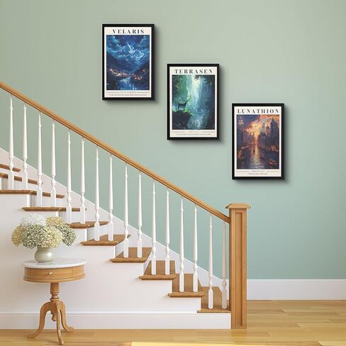 12" X 18" Set of 3 Unframed Wall Art Bookish Merch Merchandise Fantasy Novel Inspired Room Decor Prints Poster for Book Lover Fans Gifts Poster for Bedroom Library in Saudi Arabia
