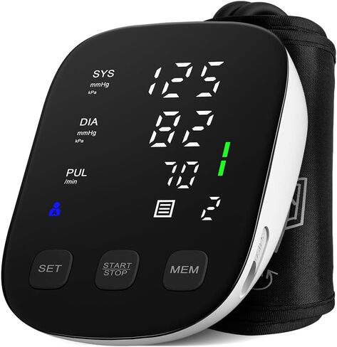 جهاز قياس ضغط الدم، جهاز قياس ضغط الدم التلقائي من أعلى الذراع للاستخدام المنزلي، جهاز ضغط الدم، شاشة عرض خلفية كبيرة، سوار BP رقمي دقيق وقابل للتعديل in Kuwait