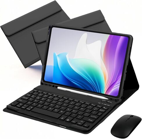 Keyboard Case for Samsung Galaxy Tab A9 Plus/A9+ 11’’ 2023, Samsung A9 Plus Tablet Case with Pen Slot 7 Colors Backlight Detachable Folio Keyboard Cover with Mouse (SM-X210/X216/X218 .(Pink-M-T) in Saudi Arabia