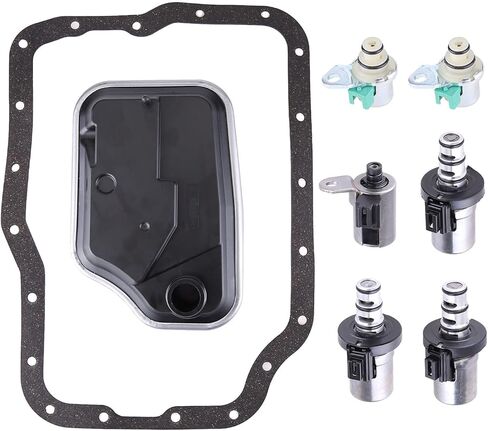 4F27E Transmission Shift Solenoid Kit with Transmission Filter Gasket Compatible with Mazda 3 5 6 Protege Focus Transit Connect Transmission Solenoid Filter 4F27E Automatic Transmission ONLY in Saudi Arabia