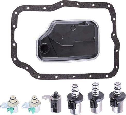 4F27E Transmission Shift Solenoid Kit with Transmission Filter Gasket Compatible with Mazda 3 5 6 Protege Focus Transit Connect Transmission Solenoid Filter 4F27E Automatic Transmission ONLY in Saudi Arabia