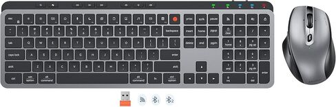 MEETION Wireless Bluetooth Keyboard and Mouse Combo, Rechargeable Slim Wireless Keyboard and Mouse, 3 Multi-Device Connection, Low-Profile Compact Keyboard, for PC Laptop Tablet iPad, Windows/Mac/iOS in Saudi Arabia