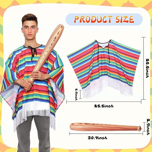 Funnlot 3Pcs Pinata Couples Halloween Costume - Pinata Costume Women Men Adult Mexican with Inflatble Bat in Kuwait