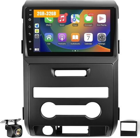 راديو سيارة Leadfan Android لسيارة Ford F150/F250/F350 2004-2016، ستيريو سيارة بشاشة 7 بوصات مع CarPlay Andriod Auto GPS Navigationt Bluetooth SWC HD كاميرا احتياطية in Saudi Arabia