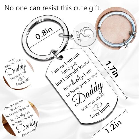 New Dad Gifts Pregnancy Announcement For Dad Daddy To Be Gifts First Fathers Day Gift Ideas Expecting Soon To Be Dads Keychain in Saudi Arabia