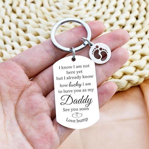 New Dad Gifts Pregnancy Announcement For Dad Daddy To Be Gifts First Fathers Day Gift Ideas Expecting Soon To Be Dads Keychain in Saudi Arabia