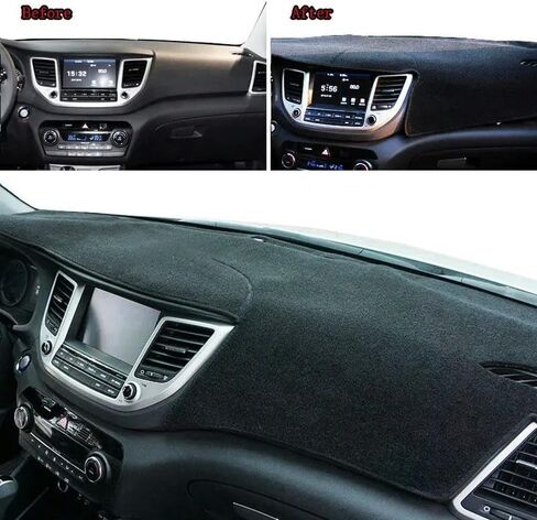 Car Dashboard Cover Anti-Scratch Dash Cover Interior Dash Covers - for Hyundai Tucson 2016 2017 2018 in Saudi Arabia