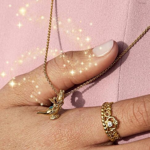 925 Sterling Silver Charms Beads Pendants Compatible With Pandora Bracelets & Necklaces Etc (Golden Genie Aladdin Lamp) in Saudi Arabia
