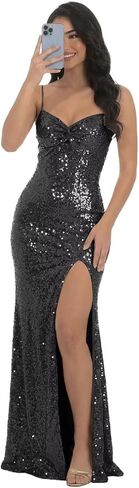 سباركلي الترتر حورية البحر فساتين لحضور الحفلات الموسيقية الكرة ثوب 2026 مع شق السباغيتي الحبيب مطوي فستان رسمي طويل in Kuwait