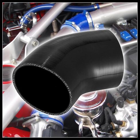 102mm 4" ID 45 Degree Elbow Silicone Reducer Hose Silicone Hose Coupler Intercooler Tube Black for Car Intercooler Intake Piping Durable Material in Saudi Arabia