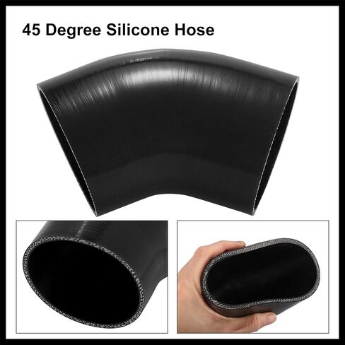 102mm 4" ID 45 Degree Elbow Silicone Reducer Hose Silicone Hose Coupler Intercooler Tube Black for Car Intercooler Intake Piping Durable Material in Saudi Arabia