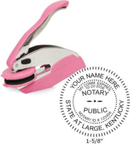 Kentucky Notary Seal Embosser | Pink Breast Cancer Awareness Ideal Seal in Saudi Arabia