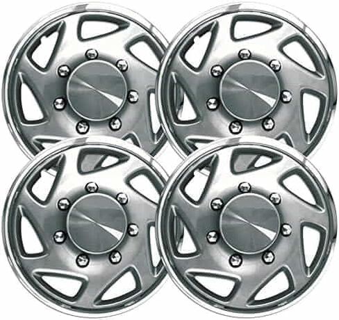 أغطية إطار حافة فضية + كروم مقاس 16 بوصة (مجموعة من 4) لسيارة Ford Superduty 1995-2004 in Saudi Arabia