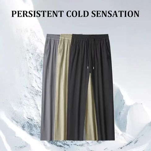 Men's Casual Pant Sports Fitness Mens Lightweight Pants Elastic Waistband Quick Drying Trousers in Saudi Arabia