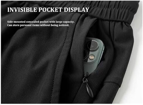 Men's Casual Pant Sports Fitness Mens Lightweight Pants Elastic Waistband Quick Drying Trousers in Saudi Arabia