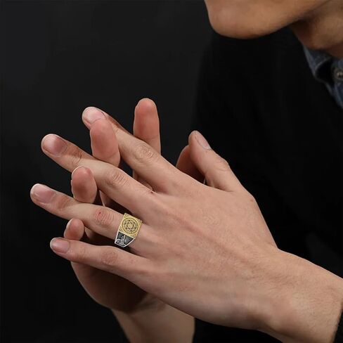 Star of David Ring Star of the Seal of the Prophet Solomon S925 Sterling Silver Turkish Handmade Solid Rings for Men Husband in Saudi Arabia