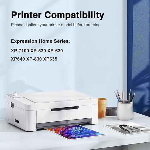 Starink Remanufactured Ink Replacement for Epson 410 410XL T410XL Ink Cartridges 5 Pack Compatible with Epson Expression XP-7100 XP-830 XP-640 XP-630 XP-530 XP-635 Printer High Yield & Latest Chip in Kuwait