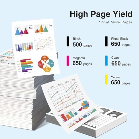 Starink Remanufactured Ink Replacement for Epson 410 410XL T410XL Ink Cartridges 5 Pack Compatible with Epson Expression XP-7100 XP-830 XP-640 XP-630 XP-530 XP-635 Printer High Yield & Latest Chip in Kuwait