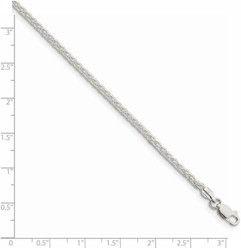 925 Sterling Silver 2.5mm Round Spiga Chain; 20 inch in Kuwait
