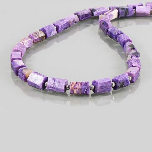 NirvanaIN قلادة الشارويت مع قلادة كرات الفضة أقفال مغناطيسية قلادة الخرز قلادة حجر الشارويت الطبيعي تصميم مذهل قلادة الخرز الشارويت in Kuwait