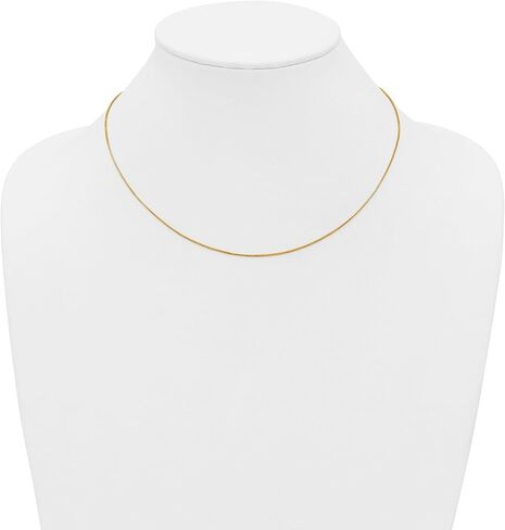 قلادة على شكل صندوق قابل للتعديل مملوءة بالذهب الأصفر عيار 14 قيراط من Jewelry Affairs، سمك 0.80 ملم، طول 22 بوصة in Saudi Arabia