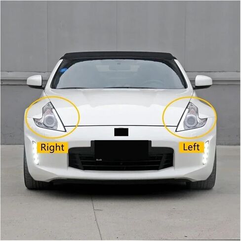 Car Front Lens Light Head Lamp Lampcover Headlight Transparent Lampshade Headlight Cover Compatible For Nissan 370Z 2008-2019(Left and Right) in Saudi Arabia