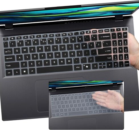2 PCS Keyboard Cover for Aspire 15 A15-41M-R2CN/R8Y2&A15-51M-59QV/76AR&A15-61M-R8B0,Aspire Go 15 AG15-31P-C1KN/P5TG&AG15-32P-39R2&AG15-51P-79LC&AG15-71P-794K,Aspire 16 A16-51GM-71YF/16 AI A16-11M in Saudi Arabia