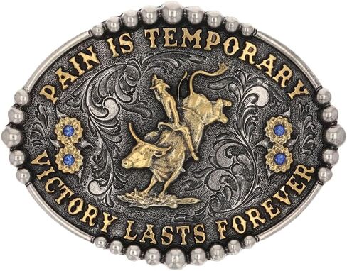 Montana Silversmiths Unisex Pbr Vibrant Riders Belt Buckle Multi One Size in Kuwait