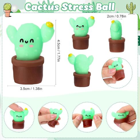 30 Sets Cactus Party Favor Cactus Mechanical Pencils Stress Balls Squeeze with Positive Cards Mexican Party Favor Bulk Student Gifts from Teacher Mexican Gifts for Adults Coworker Employee in Saudi Arabia