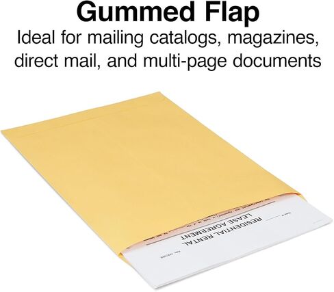 Staples 9 x 12 Brown Gummed Catalog Envelopes, Heavyweight Kraft Open‑End Mailers, 500/Carton in Saudi Arabia