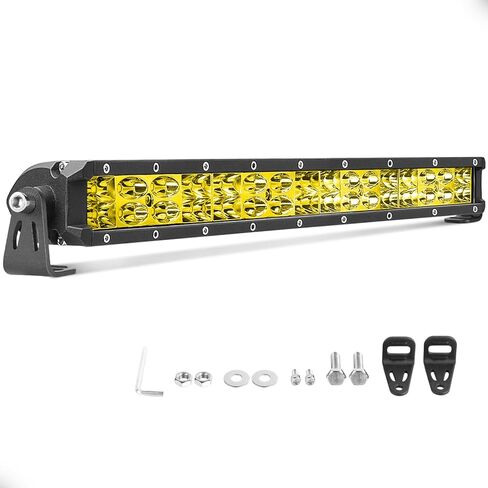 18 بوصة شريط ضوء الضباب الأصفر 18000LM سليم بقعة الفيضانات كومبو شعاع على الطرق الوعرة القيادة LED الوفير ضوء لشاحنة UTV ATV SUV in Kuwait