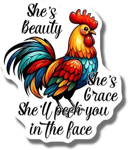 Funny Chicken Magnet - Cute Kitchen Decor - Colorful Rooster Magnet - Farmhouse Fridge Magnet - Perfect Novelty Gift for Friends - Car Magnet AAMT1115 in Saudi Arabia